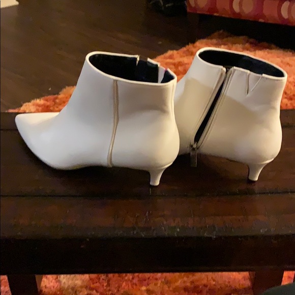 White Ankle Boots - Picture 2 of 7